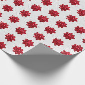 Rode bogen op papier met witte houtkap (Hoek)