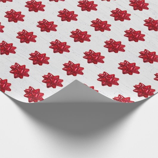 Rode bogen op papier met witte houtkap (Hoek)