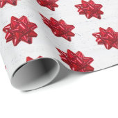 Rode bogen op papier met witte houtkap (Rol Hoek)