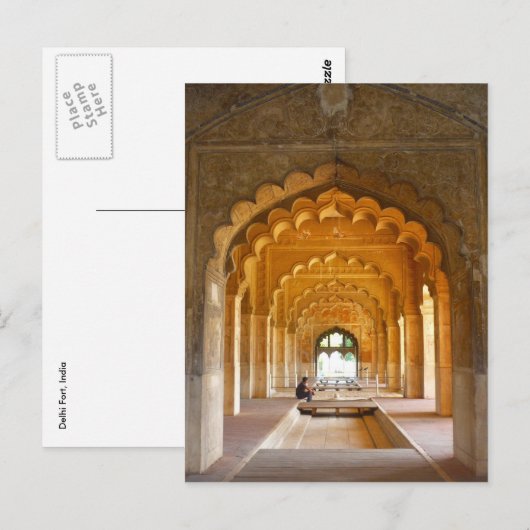 rode bogen van delhi fort briefkaart (Voorkant / Achterkant)