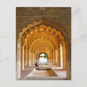 rode bogen van delhi fort briefkaart