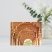 rode bogen van delhi fort briefkaart (Staand voorkant)