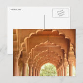 rode bogen van delhi fort briefkaart (Voorkant / Achterkant)