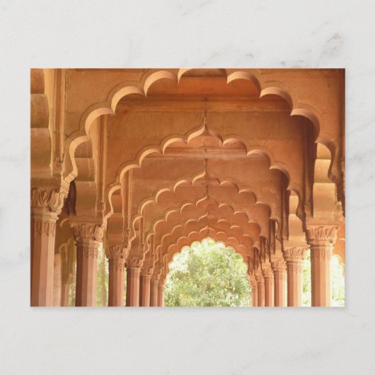 rode bogen van delhi fort briefkaart (Voorkant)