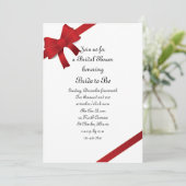 Rode bogen Winter Vrijgezellenfeest Kaart (Staand voorkant)