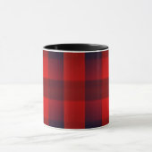 Rode Bokeh Buffalo Plaid Mok (Midden)