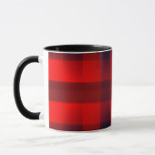 Rode Bokeh Buffalo Plaid Mok (Links)