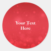 Rode Bokeh ontwerp, sticker sjabloon (Voorkant)