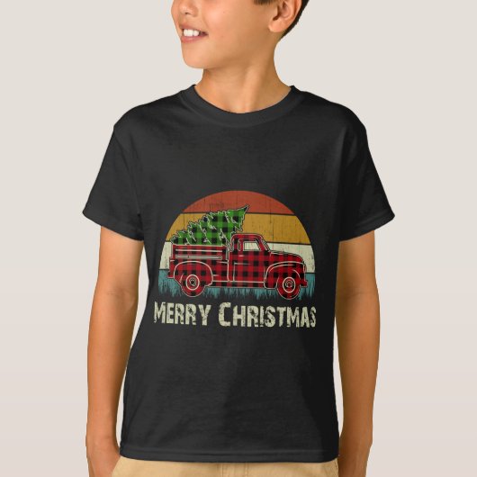 rode boksbuffel met vrolijk kerstmis t-shirt (Voorkant)