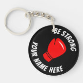 Rode bokshandschoen logo aangepaste acryl sleutelh sleutelhanger (Voorkant)