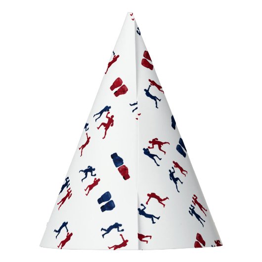 Rode Bokshandschoenen Kids Verjaardagsfeest Knocko Feesthoedjes (Achterkant)