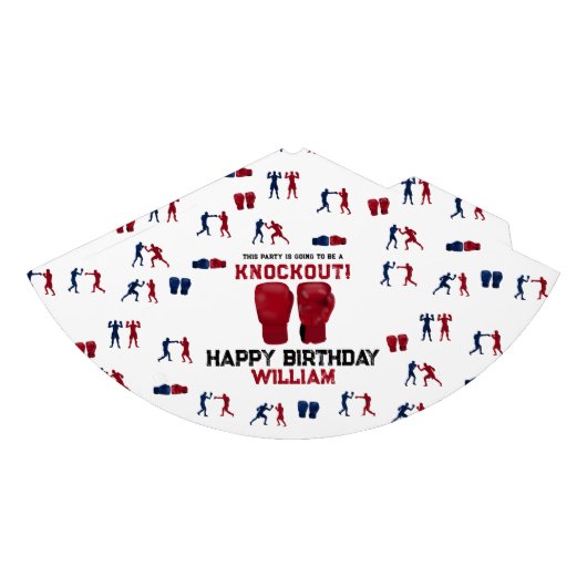 Rode Bokshandschoenen Kids Verjaardagsfeest Knocko Feesthoedjes (Voorkant)