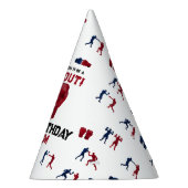 Rode Bokshandschoenen Kids Verjaardagsfeest Knocko Feesthoedjes (Rechts)