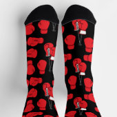 Rode Bokshandschoenen Patroon Zwart Sokken (Top)