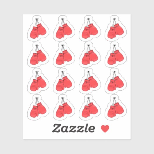 Rode Bokshandschoenen Sporttrainingsherinnering Pl Sticker (Vel)
