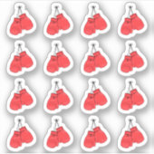 Rode Bokshandschoenen Sporttrainingsherinnering Pl Sticker (Voorkant)