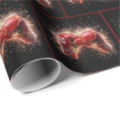 Rode bokshandschoenen voor de 250e viering van de  cadeaupapier (Rol Hoek)