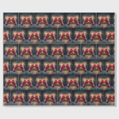 Rode Bokshandschoenen voor de 250ste verjaardag va Cadeaupapier (Vlak)