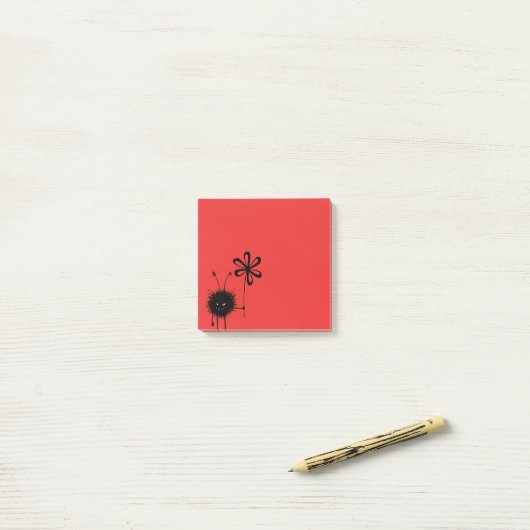 Rode bokstang post-it® notes (Op bureau)