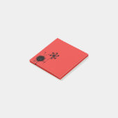 Rode bokstang post-it® notes (Schuin)