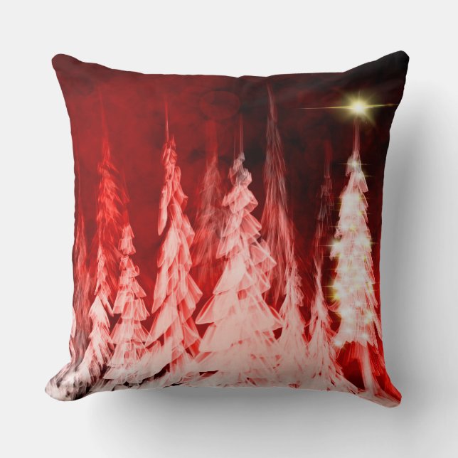 Rode bomen2 - Sierkussen (Voorkant)