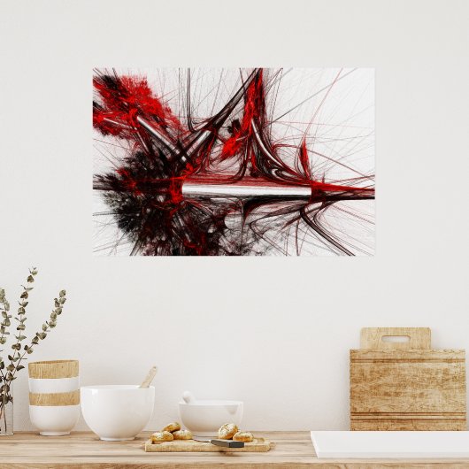 rode bomen 1 grote digitale foto poster (Keuken)