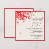 Rode bomen en vogels kaart (Voorkant / Achterkant)