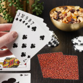 Rode bonen voedingspatroon pokerkaarten (Insitu)