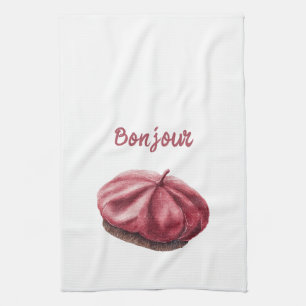 Rode Bonjour Mutse Theedoek