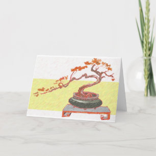 Rode Bonsai groeten Kaart