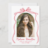  rode boog boog boog foto Afstuderen Aankondiging (Voorkant)