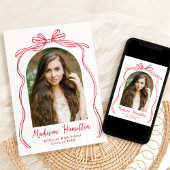  rode boog boog boog foto Afstuderen Aankondiging