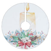 Rode boog en kaars kerstboom rok (Voorkant)