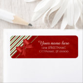 Rode boog en strepen etiket (Insitu)