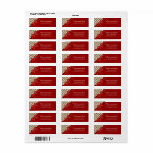 Rode boog en strepen etiket (Full Sheet)