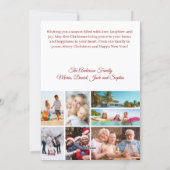 Rode boog foto collage jaar in de review Kerst Feestdagenkaart (Achterkant)