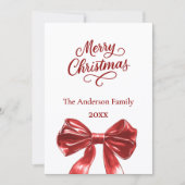 Rode boog foto collage jaar in de review Kerst Feestdagenkaart (Voorkant)