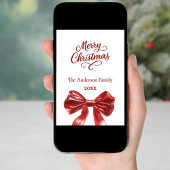 Rode boog foto collage jaar in de review Kerst Feestdagenkaart