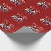 Rode boog foto script Kerst Cadeaupapier (Hoek)