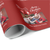 Rode boog foto script Kerst Cadeaupapier (Rol Hoek)