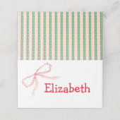 Rode boog gevouwen plaats kaart plaatskaartje (Buitenkant ongevouwen)