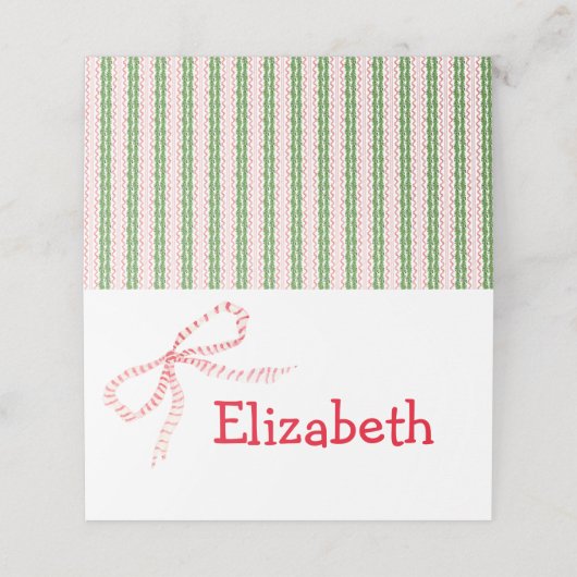 Rode boog gevouwen plaats kaart plaatskaartje (Buitenkant ongevouwen)