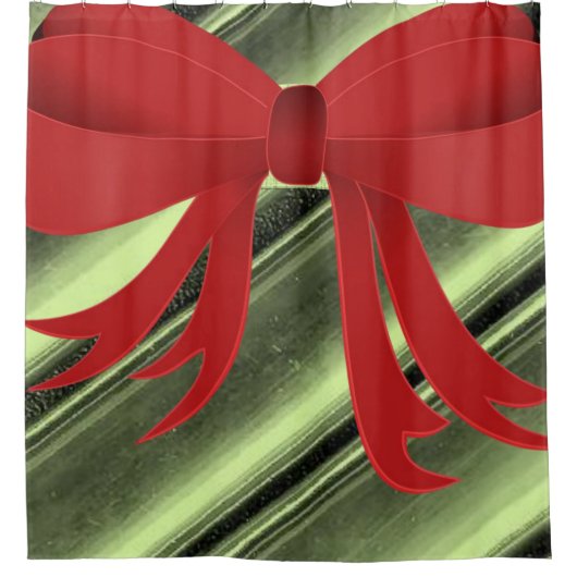 rode boog groen zwart douchegordijn (Voorkant)