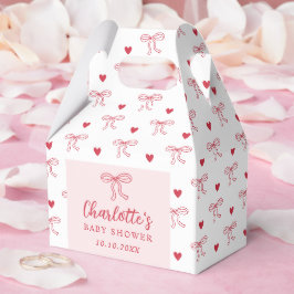 Rode Boog Hartjes Valentijns Baby Shower Bedankdoosjes