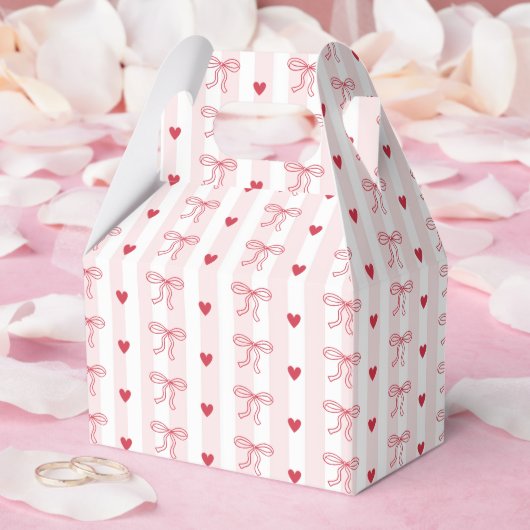 Rode Boog Hartjes Valentijns Baby Shower Bedankdoosjes (Huwelijk)
