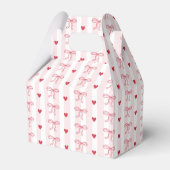 Rode Boog Hartjes Valentijns Baby Shower Bedankdoosjes (Voorkant Zijde)