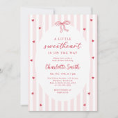 Rode Boog Hartjes Valentijns Baby Shower Kaart (Voorkant)