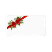 Rode Boog Kerst Postadreslabels Etiket (Voorkant)