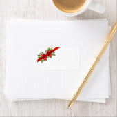 Rode Boog Kerst verzendadreslabels Etiket (Insitu)