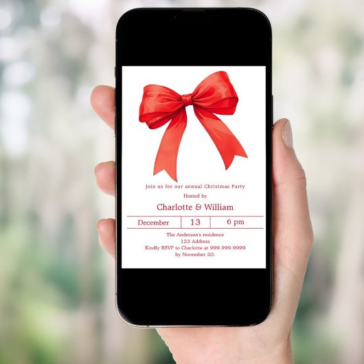 Rode boog kerstfeest kaart